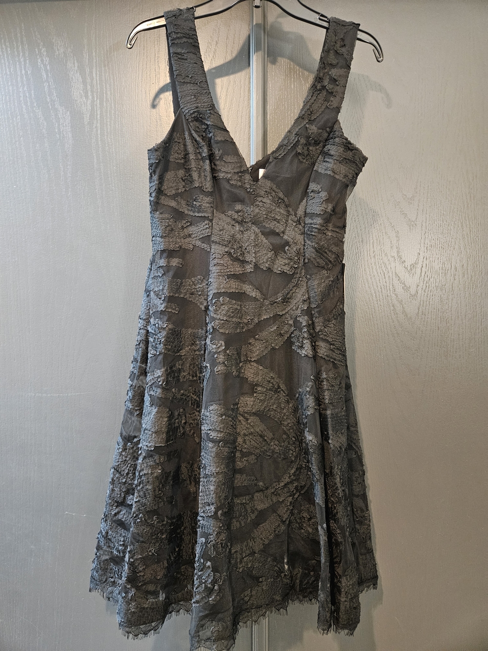Dress the Population Black Lace V-Neck Mini Dress